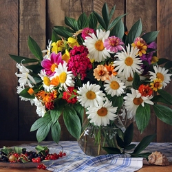 Jigsaw puzzle: Bouquet with daisies