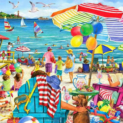 Jigsaw puzzle: Day at the beach