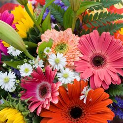 Jigsaw puzzle: Bouquet with gerberas