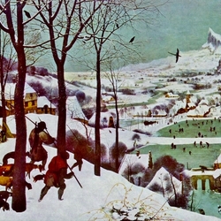 Jigsaw puzzle: Hunters in the snow