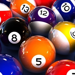 Jigsaw puzzle: Billiard balls