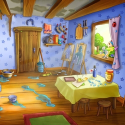 Jigsaw puzzle: Alone at home