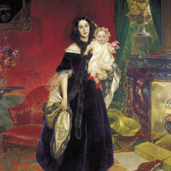 Jigsaw puzzle: Portrait of Maria Arkadyevna Beck with her daughter