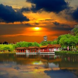 Jigsaw puzzle: Sunset in Singapore
