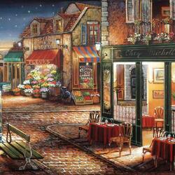 Jigsaw puzzle: Night restaurant
