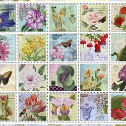 Jigsaw puzzle: Vintage postage stamps