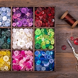 Jigsaw puzzle: Box with buttons