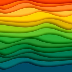 Jigsaw puzzle: Rainbow waves