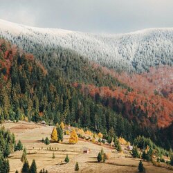 Jigsaw puzzle: Snow on the peaks of the Carpathians