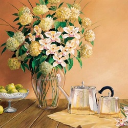 Jigsaw puzzle: Bouquet with chrysanthemums