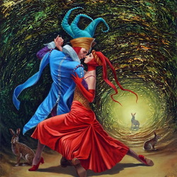 Jigsaw puzzle: Dancing in the rabbit hole