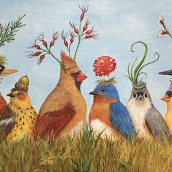 Jigsaw puzzle: Birds and hats