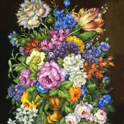 Jigsaw puzzle: Flowers on porcelain