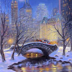 Jigsaw puzzle: Central Park in winter
