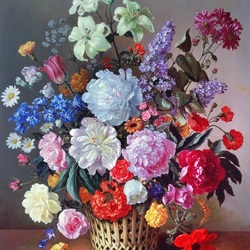 Jigsaw puzzle: Bouquet with peonies