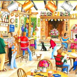 Jigsaw puzzle: In the cafe