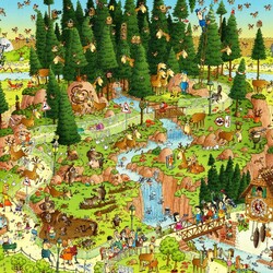 Jigsaw puzzle: Forest zoo