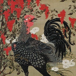 Jigsaw puzzle: Nandina and Rooster