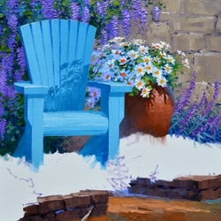 Jigsaw puzzle: Blue chair