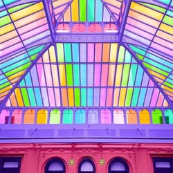 Jigsaw puzzle: Rainbow roofs