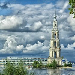 Jigsaw puzzle: Bell tower in Kalyazin