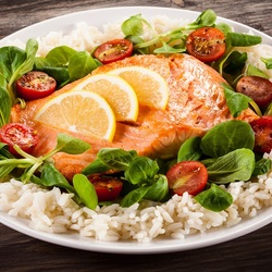 Jigsaw puzzle: Fish with rice