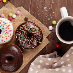 Jigsaw puzzle: Coffee and donuts