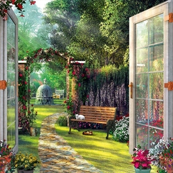 Jigsaw puzzle: Path to the garden