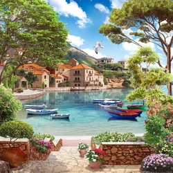Jigsaw puzzle: Sunny town