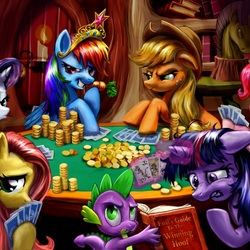 Jigsaw puzzle: Ponies playing