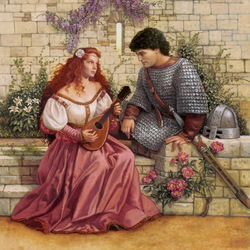 Jigsaw puzzle: Guinevere and Lancelot