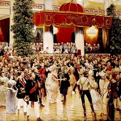 Jigsaw puzzle: Ball at the St. Petersburg noble assembly. 1913 year