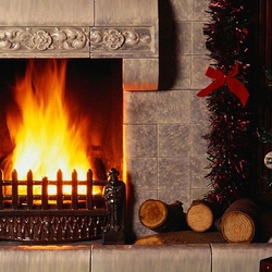Jigsaw puzzle: Christmas by the fireplace