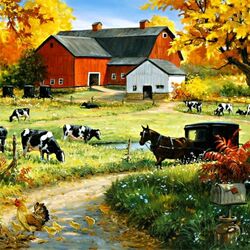 Jigsaw puzzle: Autumn on the farm