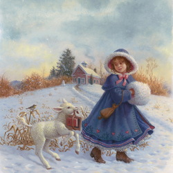 Jigsaw puzzle: Mary and the lamb