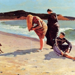 Jigsaw puzzle: Girls on the shore