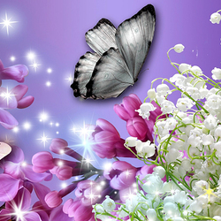 Jigsaw puzzle: Lilac and lilies of the valley