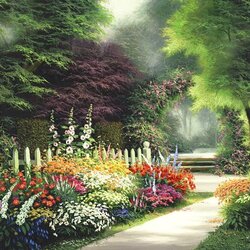 Jigsaw puzzle: Blooming path