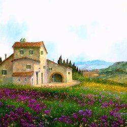 Jigsaw puzzle: Summer day in Tuscany