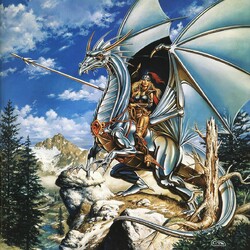 Jigsaw puzzle: On a silver dragon