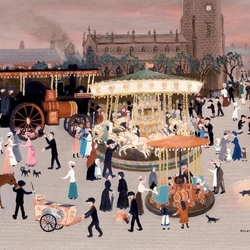 Jigsaw puzzle: Walking in the square