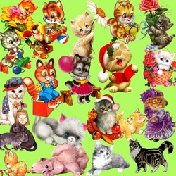 Jigsaw puzzle: Cats and kittens