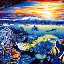 Jigsaw puzzle: Sea sunset