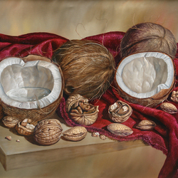 Jigsaw puzzle: Still life with coconuts