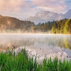 Jigsaw puzzle: Fog over the lake