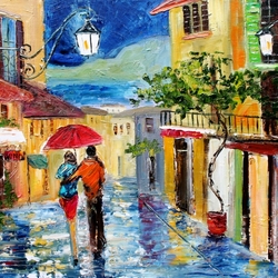 Jigsaw puzzle: Two under an umbrella
