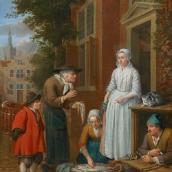 Jigsaw puzzle: Fish sellers