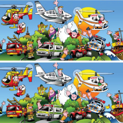 Jigsaw puzzle: find 10 differences