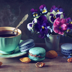 Jigsaw puzzle: Tea in a turquoise cup