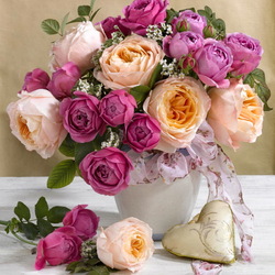 Jigsaw puzzle: Lush bouquet of roses